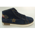 Fashion High Top Washed Denim Street Casual Shoes